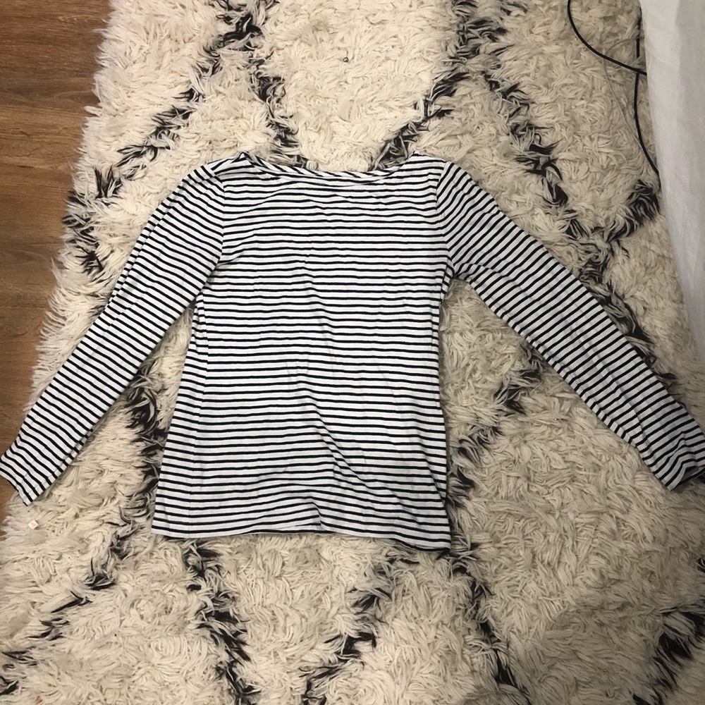 Striped back and white Jcrew top